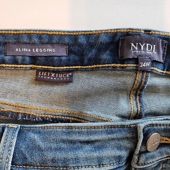 NYDJ Aline Legging Jeans Medium Wash Plus Size 24W Casual Everyday - Picture 7 of 11